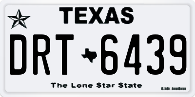 TX license plate DRT6439