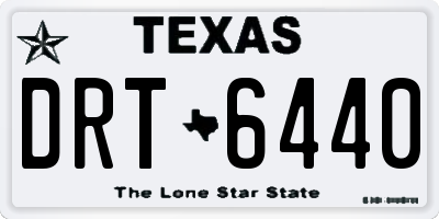TX license plate DRT6440