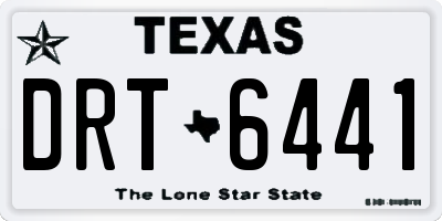 TX license plate DRT6441