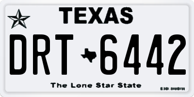 TX license plate DRT6442