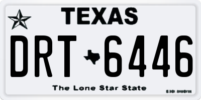 TX license plate DRT6446