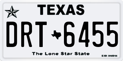 TX license plate DRT6455