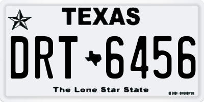 TX license plate DRT6456