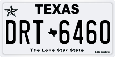TX license plate DRT6460