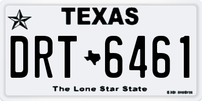 TX license plate DRT6461