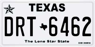 TX license plate DRT6462