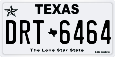 TX license plate DRT6464
