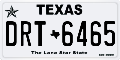 TX license plate DRT6465