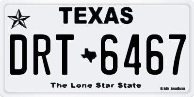 TX license plate DRT6467