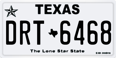 TX license plate DRT6468