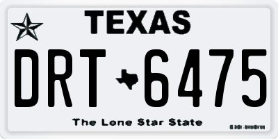 TX license plate DRT6475