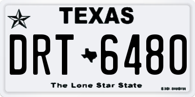 TX license plate DRT6480