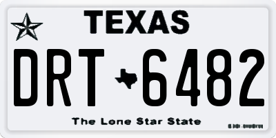 TX license plate DRT6482