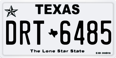 TX license plate DRT6485