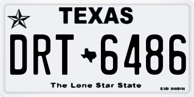 TX license plate DRT6486