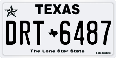 TX license plate DRT6487
