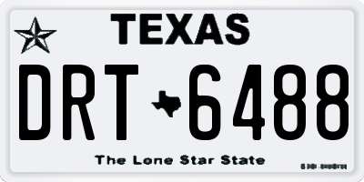 TX license plate DRT6488