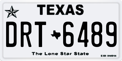 TX license plate DRT6489