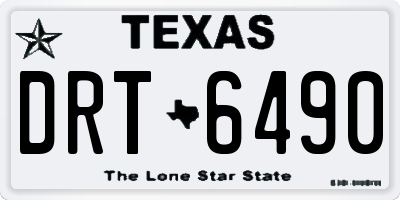 TX license plate DRT6490