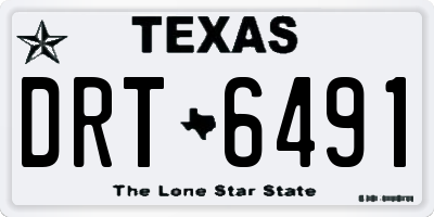 TX license plate DRT6491