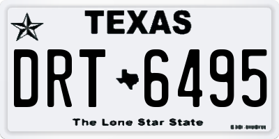 TX license plate DRT6495