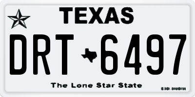 TX license plate DRT6497