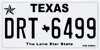 TX license plate DRT6499