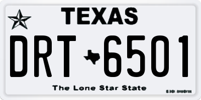 TX license plate DRT6501