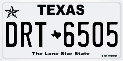 TX license plate DRT6505