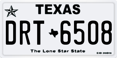 TX license plate DRT6508