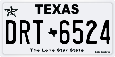 TX license plate DRT6524