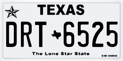 TX license plate DRT6525