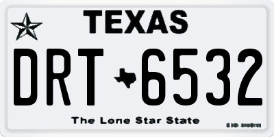 TX license plate DRT6532