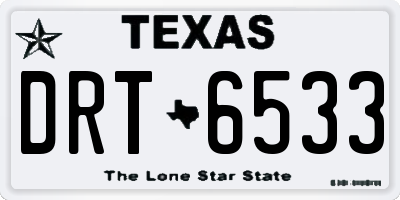 TX license plate DRT6533