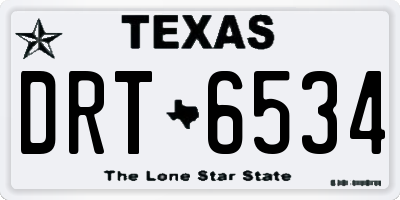 TX license plate DRT6534