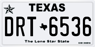 TX license plate DRT6536