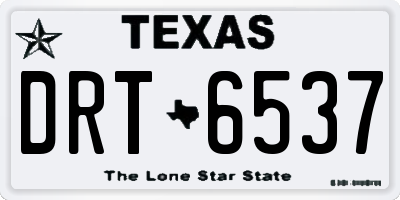 TX license plate DRT6537