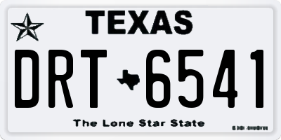 TX license plate DRT6541