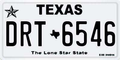 TX license plate DRT6546