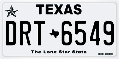 TX license plate DRT6549