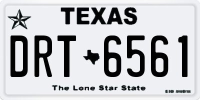 TX license plate DRT6561