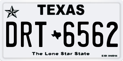 TX license plate DRT6562