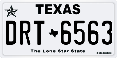 TX license plate DRT6563