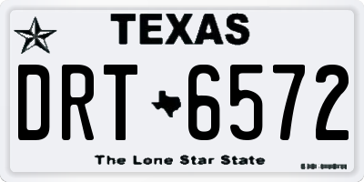 TX license plate DRT6572