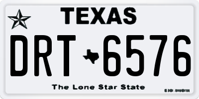 TX license plate DRT6576