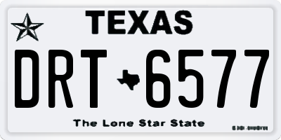 TX license plate DRT6577
