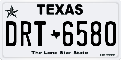 TX license plate DRT6580