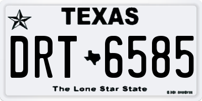 TX license plate DRT6585