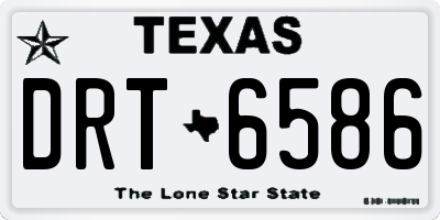 TX license plate DRT6586