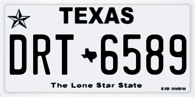 TX license plate DRT6589